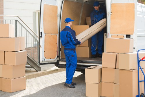 Removal truck ready for a move in Poplar