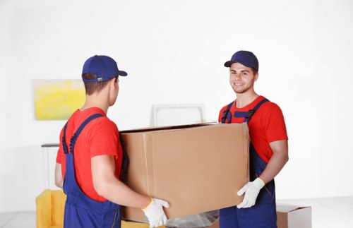 Removal team preparing a local move in Poplar