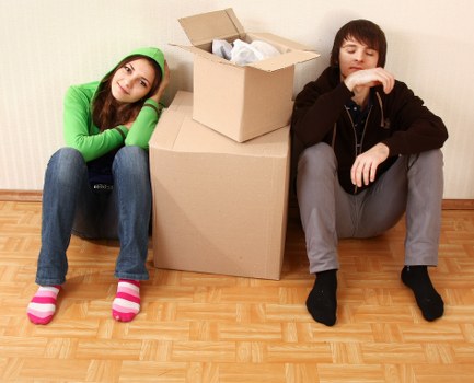 Preparing boxes and furniture for removal truck hire