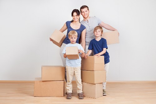 Careful furniture loading by a Man and Van Poplar service