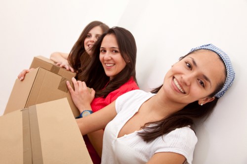 Local movers navigating flat access in Poplar