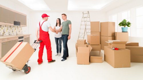 Poplar moving team handling access and parking challenges