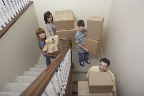 Packing and loading boxes for a Poplar house move